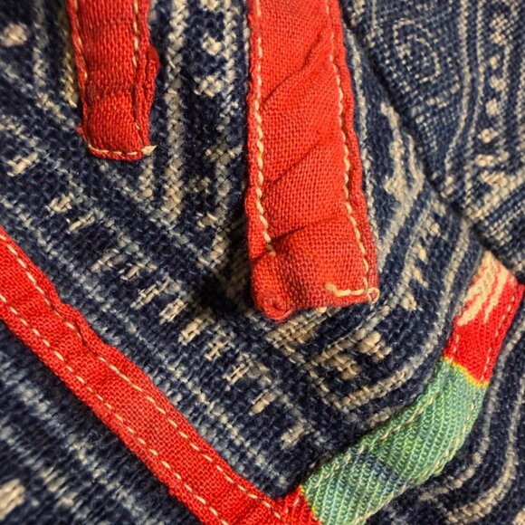 Vintage Hmong Handmade Indigo Embroidered Jacket/One of a Kind! Reversible! - Picture 12 of 16